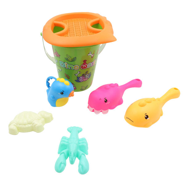 Set para arena cubeta de dino 6 piezas