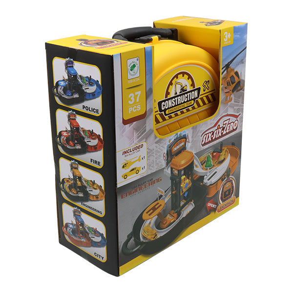 Playset mochila con pista construcción