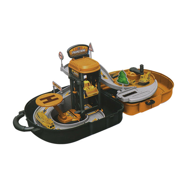 Playset mochila con pista construcción