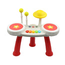 Set de batería y piano musical