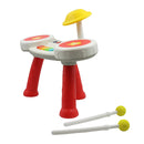 Set de batería y piano musical