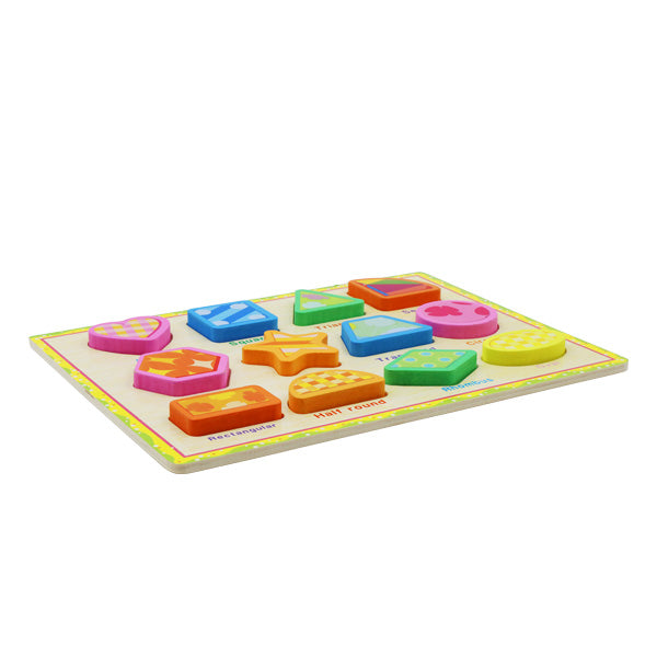 Rompecabezas con bloques de geometría