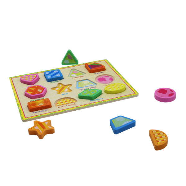 Rompecabezas con bloques de geometría