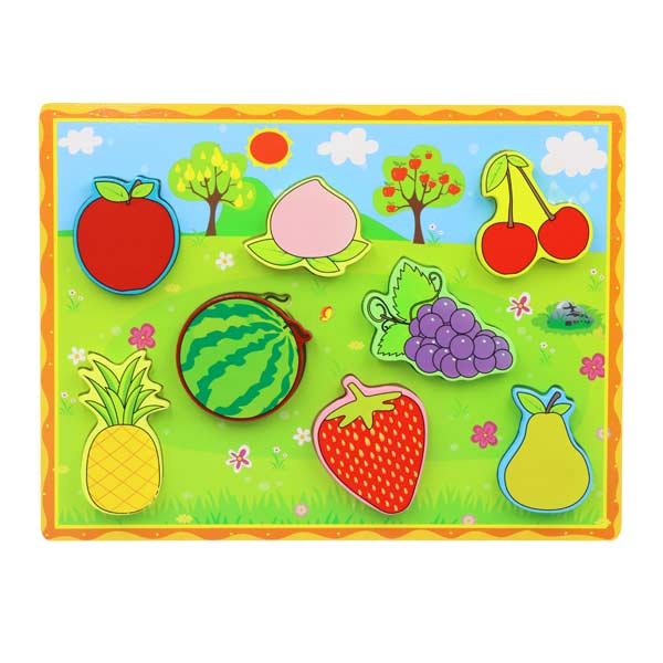 Rompecabezas con bloques de frutas