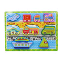 Rompecabezas con bloques de vehículos