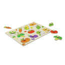 Rompecabezas con bloques de verduras