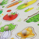 Rompecabezas con bloques de verduras