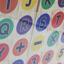 Juego de bloques con abecedario 48 piezas