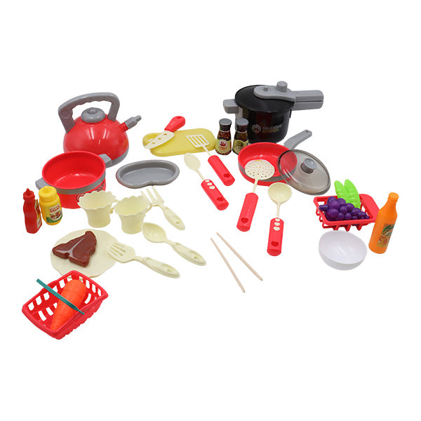 Set de cocina con luz y sonido 34 piezas