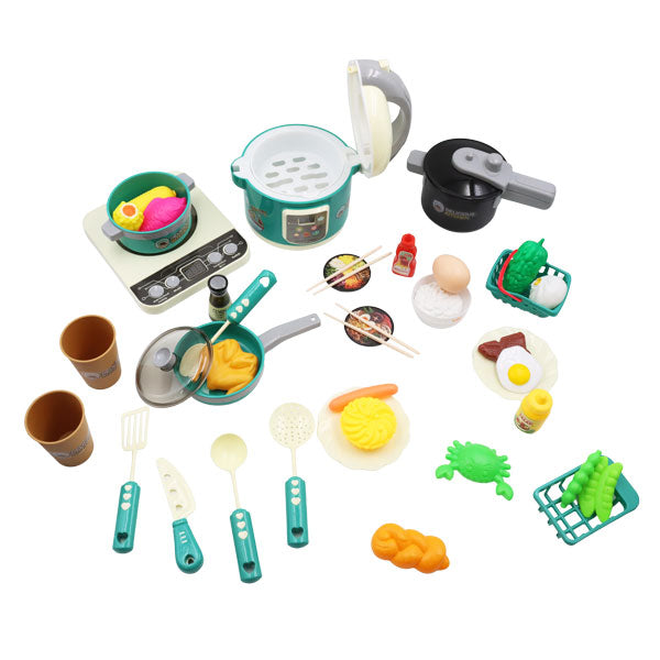 Set de cocina con luz y sonido 54 piezas