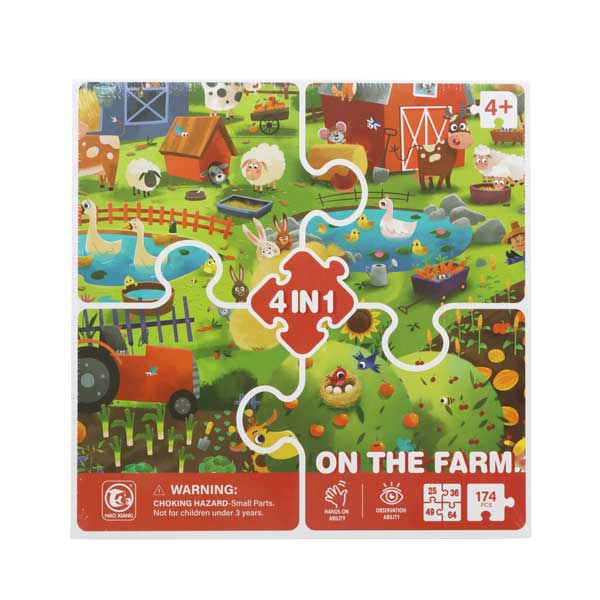 Rompecabezas 4en1 infantil la granja