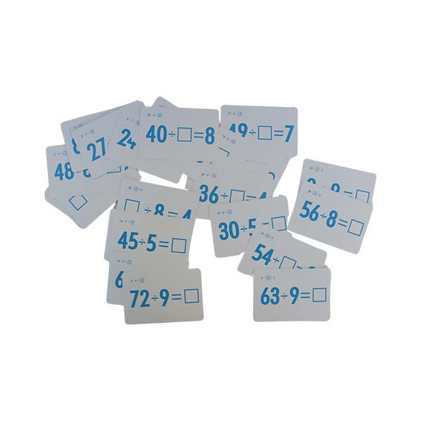 Juego de cartas divisiones