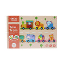 Juego de tren de madera