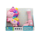 Mochila unicornio con lanzador de agua