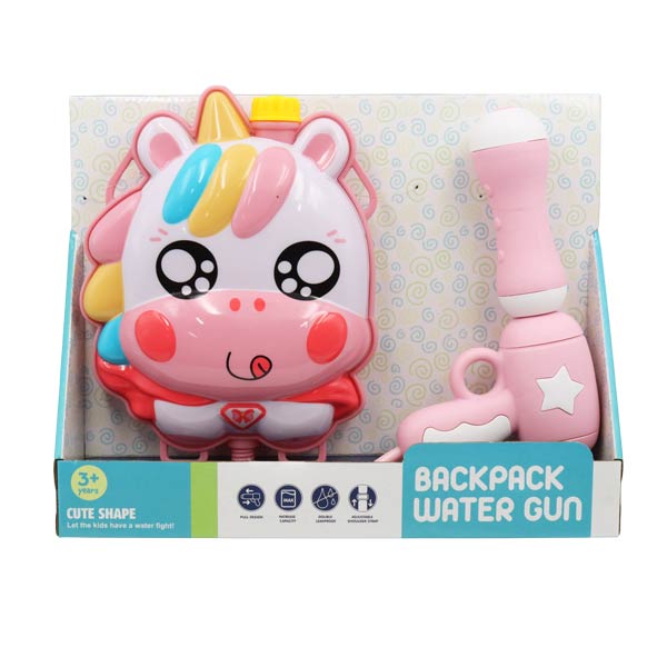 Mochila unicornio con lanzador de agua