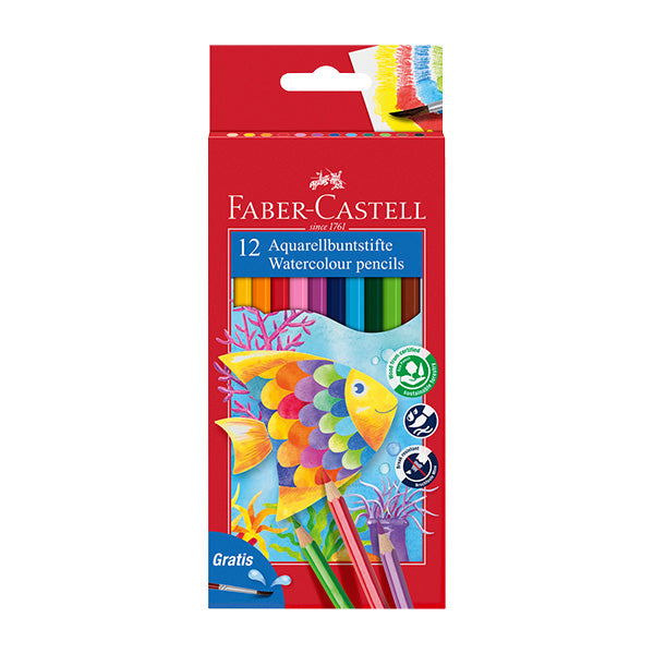 Lápices de color hexagonal aqua 12 unidades Faber Castell