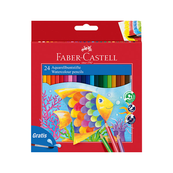 Lápices de color hexagonal aqua 24 unidades Faber Castell