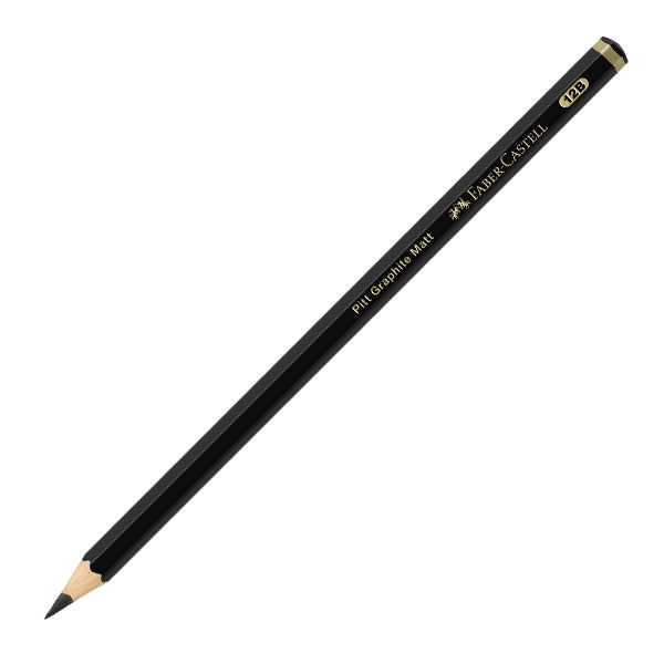 Lápiz de grafito Pitt 12B Faber Castell.
