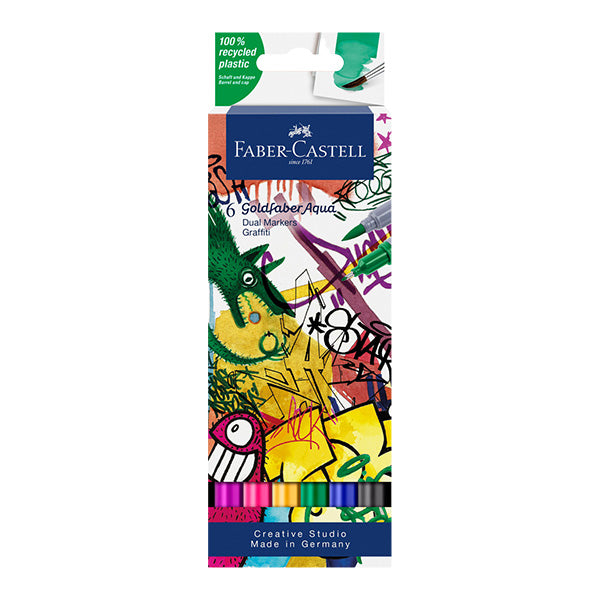 Marcador Graffiti 6 unidades Faber Castell