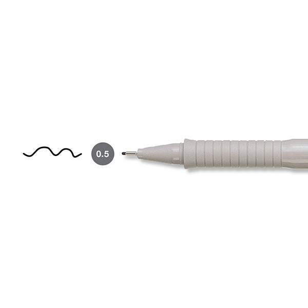 Marcador Ecco Pigment 0.5 negro Faber Castell.