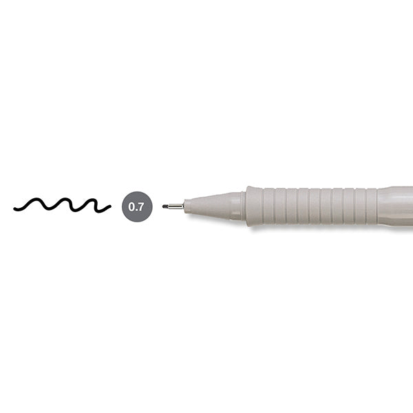 Marcador Ecco Pigment 0.7 negro Faber Castell.