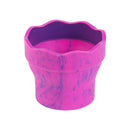 Vaso plegable para limpiar pinceles clic go fucsia