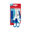 Tijera grip azul 13 cms punta roma