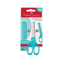 Tijera grip turquesa 13 cms punta roma
