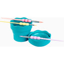 Vaso plegable para limpiar pinceles clic go turquesa