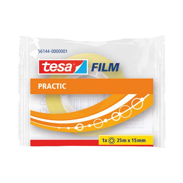 Cinta adhesiva Practic Film 25mx15mm marca Tesa.