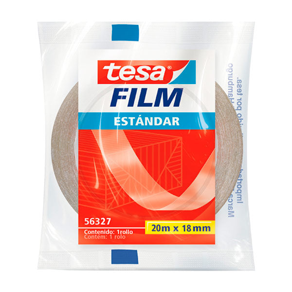 Cinta adhesiva estándar film 20mx18mm Tesa.