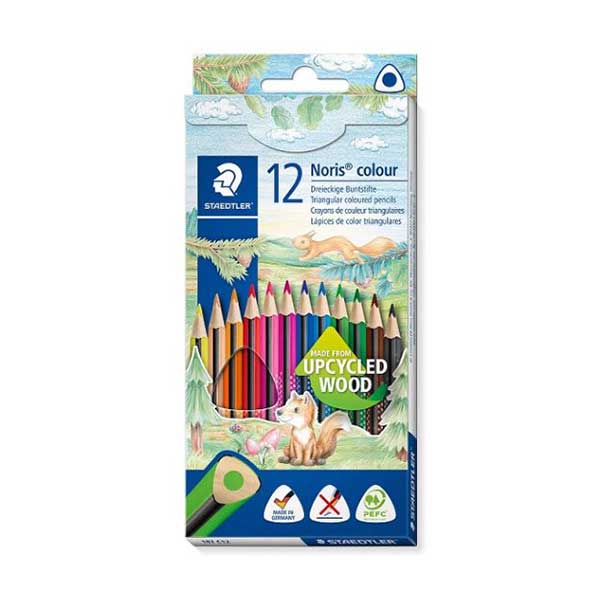 Lápices de color ecológico triangular 12u Staedtler