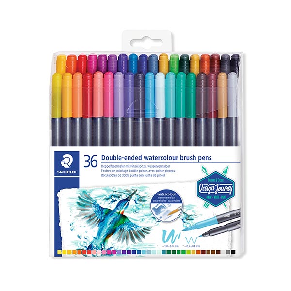 Marcador  Acuarelable doble punta 36 unds Staedtler