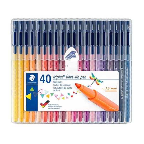 Marcadores 1.0mm triangular 40u Staedtler