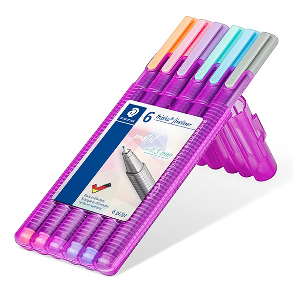 Marcador fineliner triplus 6u