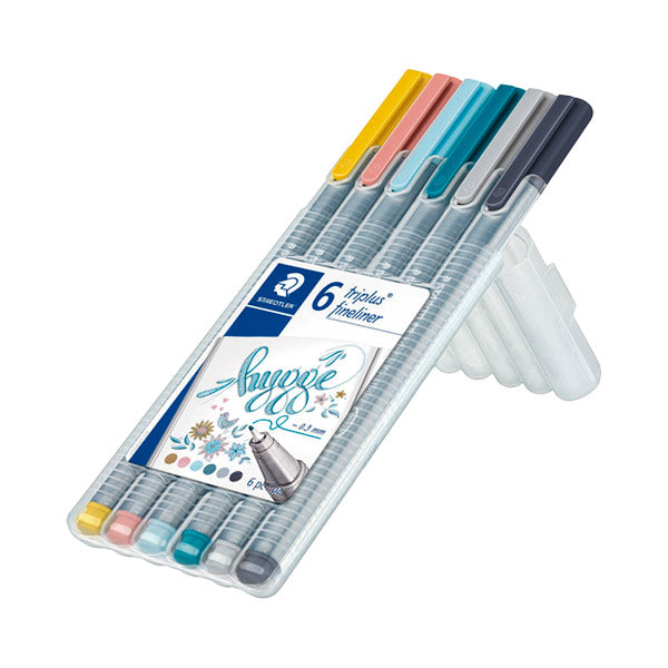 Bolígrafos Fine Liner 6 colores Staedtler