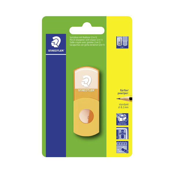 Borrador con tajador rosa neón Staedtler