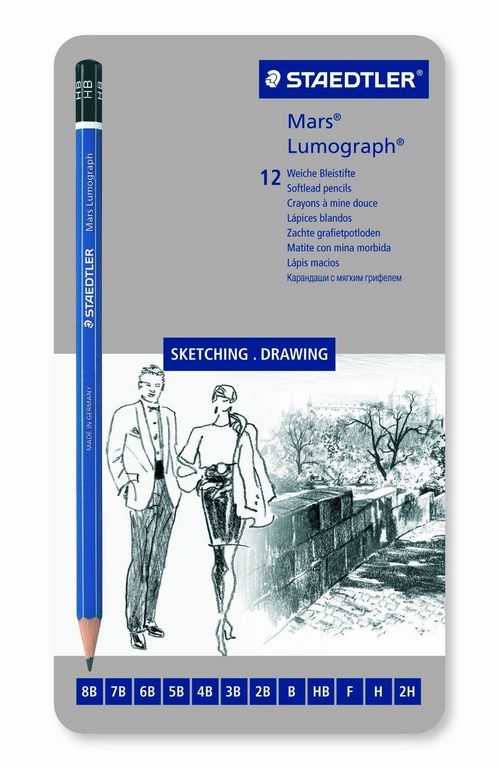 STAEDTLER Estuche Mars Lumograph 12 pzas.