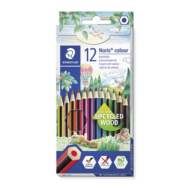 Lápices de color ecológico hexagonal 12u Staedtler