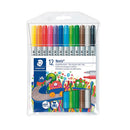 Marcador fibra 2 puntas 12 unidades Staedtler.