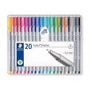 Marcadores fineliner 0.3mm triangulares set 20u Staedtler