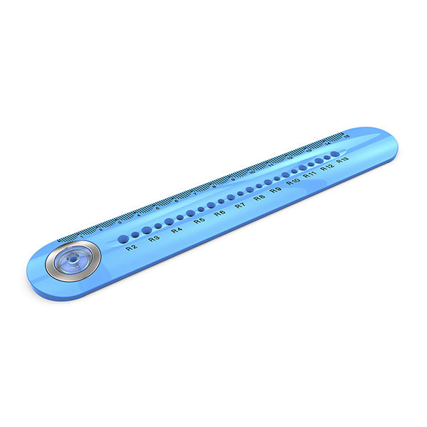 Regla plástica 15cm con compás