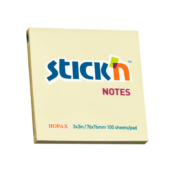 Nota adhesiva 3x3" amarilla Stickn