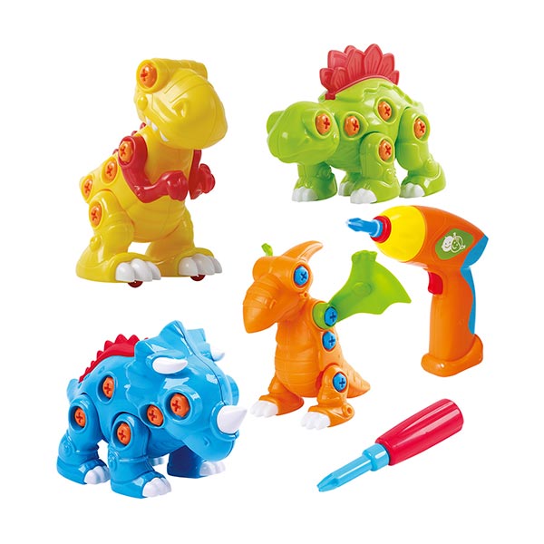 Set 4 en 1 taller dino 20pz