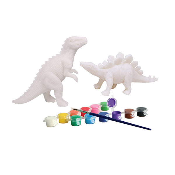 Pinta tu propio stegosaurus y tyrannosaurus