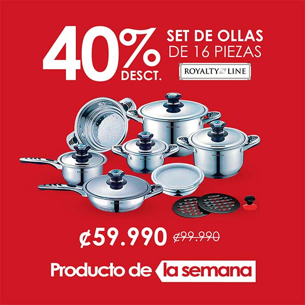 Set de ollas de 16 piezas Royalty Line