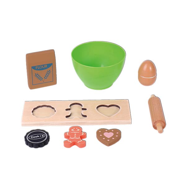 Batidora de madera con accesorios