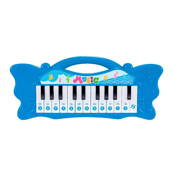 Teclado musical 22 teclas azul