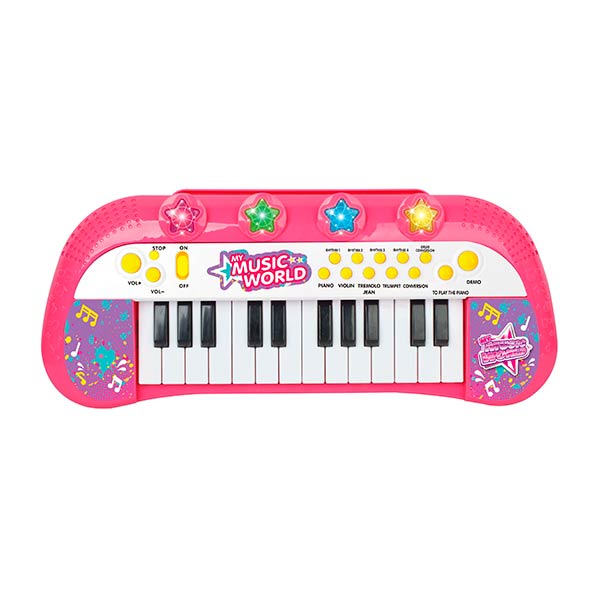 Teclado musical 24 teclas rosado