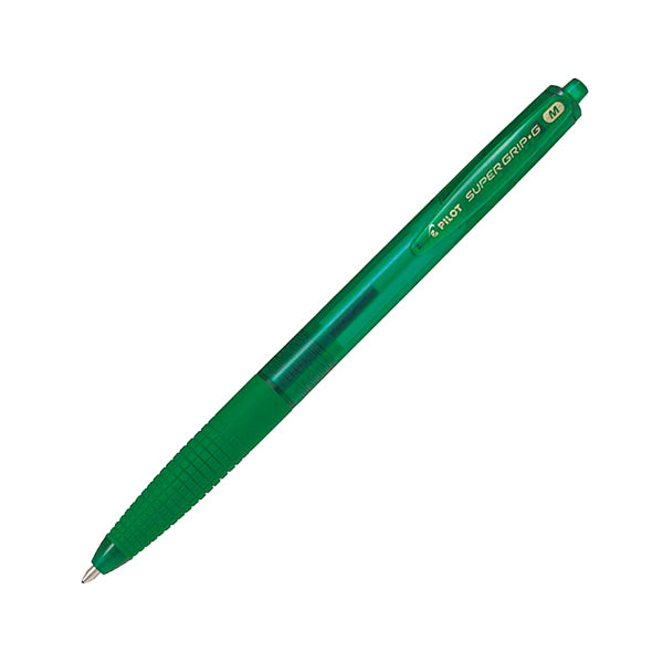 Bolígafo Super Grip mediano color verde retractil